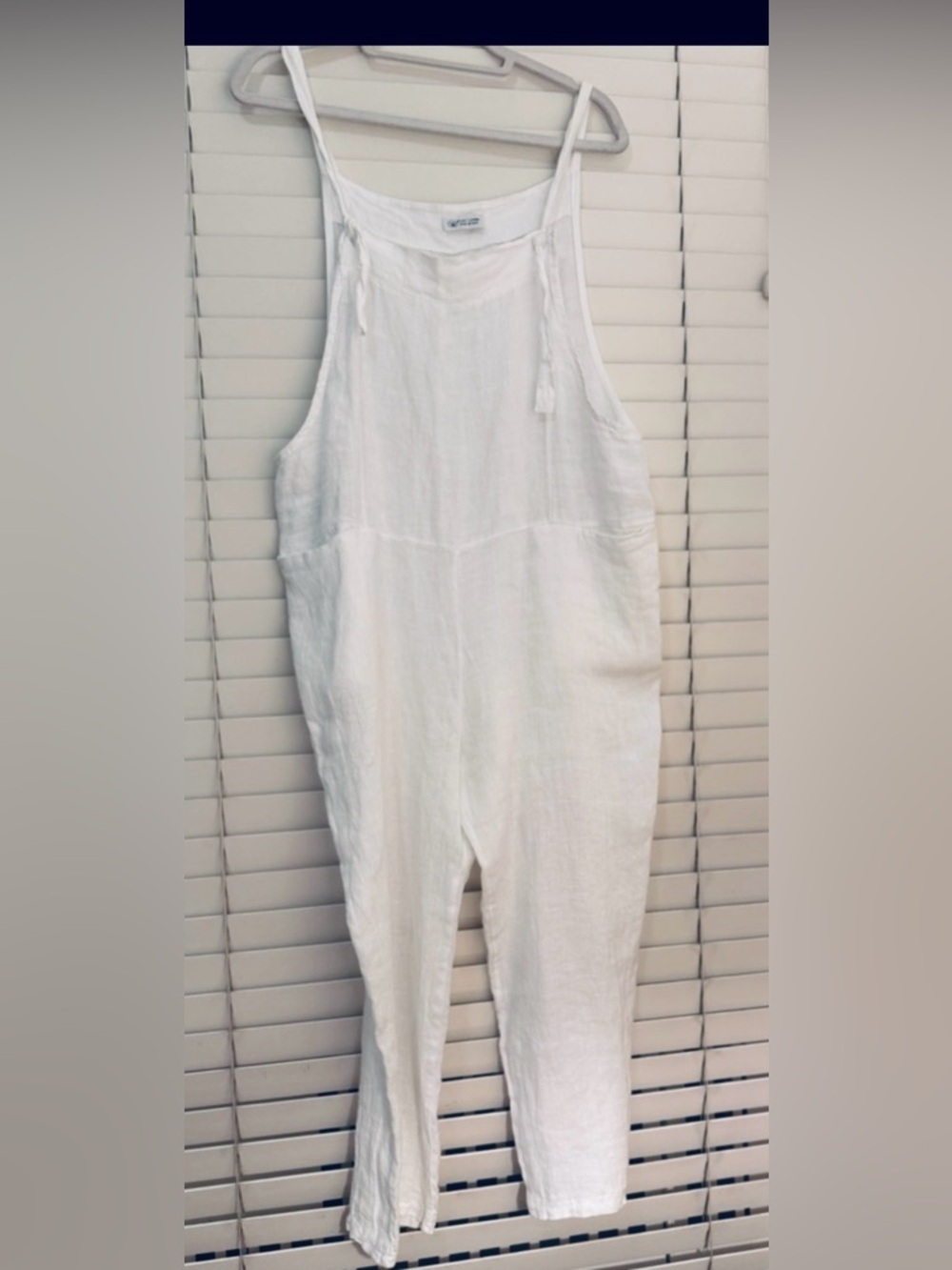 Women’s White Pure Linen- Jumpsuit Size S Brand new